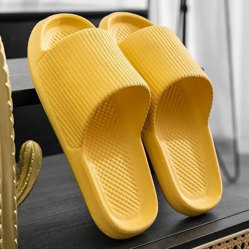 Thick Platform Bathroom Home Slippers Women Fashion Soft Sole EVA Indoor Slides Woman Sandals 2024 Summer Non-slip Flip Flops