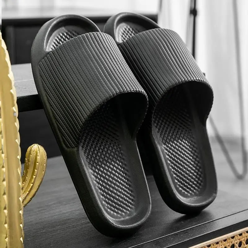 Thick Platform Bathroom Home Slippers Women Fashion Soft Sole EVA Indoor Slides Woman Sandals 2024 Summer Non-slip Flip Flops